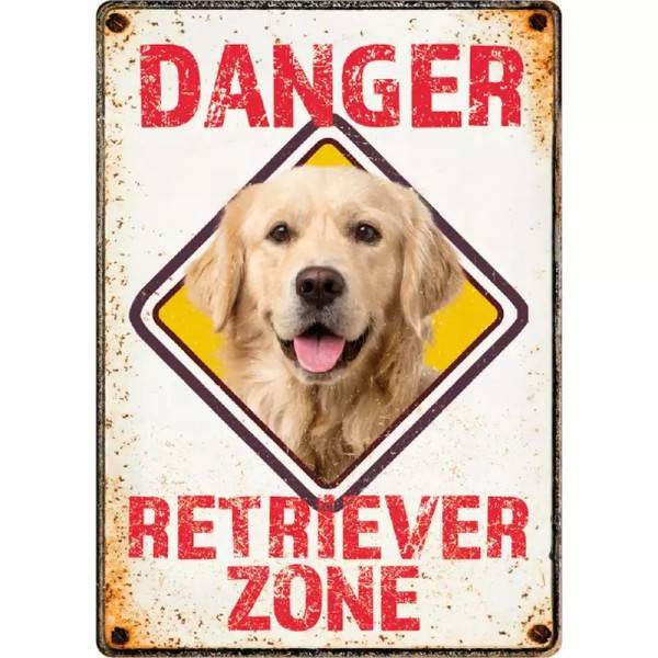 Metallschild "Retriever Zone Danger (v)"